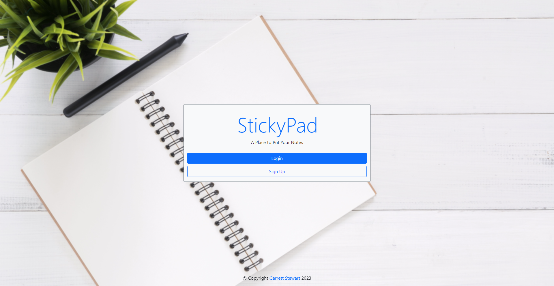 Thumbnail of the StickyPad Site